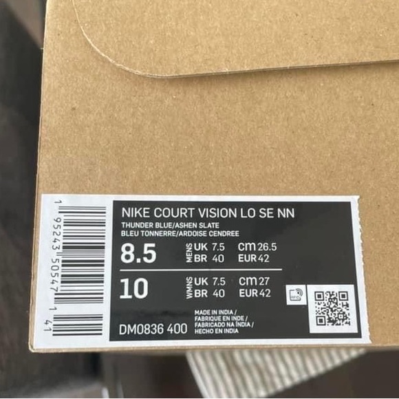 COPY - Brand new Mens Nike Court Vision Lo in Thunder Blue size 8.5. 75.00  Bra… - Picture 2 of 2